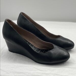 Vionic Black Wedge Shoes